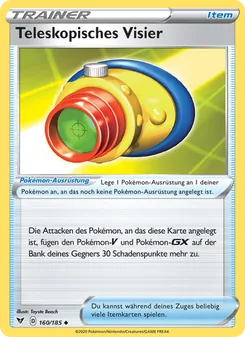 Karte Teleskopisches Visier aus Farbenschock, Nummer 160/185
