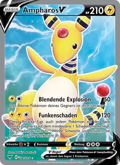 Karte Ampharos V aus Farbenschock, Nummer 171/185