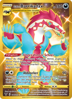 Karte Galar-Barrikadax aus Farbenschock, Nummer 198/185
