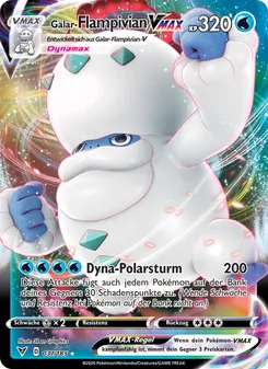 Karte Galar-Flampivian VMAX aus Farbenschock, Nummer 37/185