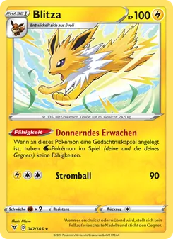 Karte Blitza aus Farbenschock, Nummer 47/185