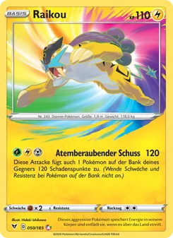 Karte Raikou aus Farbenschock, Nummer 50/185