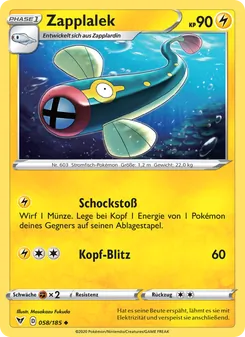 Karte Zapplalek aus Farbenschock, Nummer 58/185