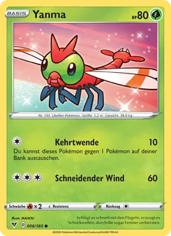Karte Yanma aus Farbenschock, Nummer 6/185