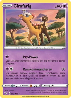 Karte Girafarig aus Farbenschock, Nummer 65/185