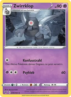 Karte Zwirrklop aus Farbenschock, Nummer 70/185
