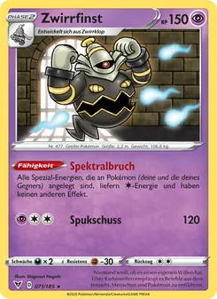 Karte Zwirrfinst aus Farbenschock, Nummer 71/185