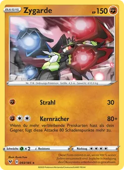 Karte Zygarde aus Farbenschock, Nummer 93/185