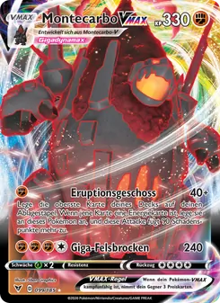 Karte Montecarbo VMAX aus Farbenschock, Nummer 99/185