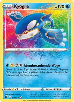 Karte Kyogre aus Glänzendes Schicksal, Nummer 21/72