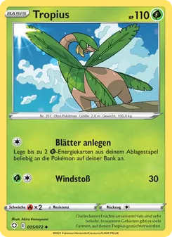 Karte Tropius aus Glänzendes Schicksal, Nummer 5/72