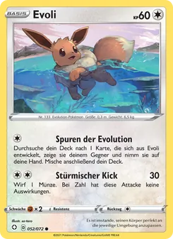 Karte Evoli aus Glänzendes Schicksal, Nummer 52/72