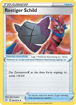 Karte Rostiger Schild aus Glänzendes Schicksal, Nummer 61/72