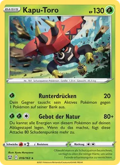 Karte Kapu-Toro aus Kampfstile, Nummer 16/163