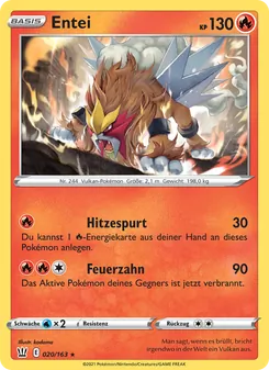 Karte Entei aus Kampfstile, Nummer 20/163