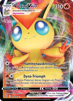 Karte Victini VMAX aus Kampfstile, Nummer 22/163