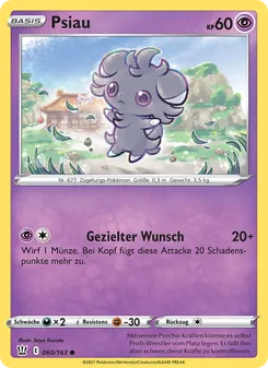 Karte Psiau aus Kampfstile, Nummer 60/163