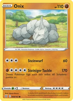 Karte Onix aus Kampfstile, Nummer 68/163