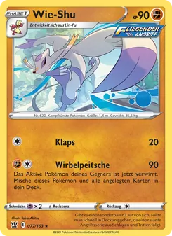 Karte Wie-Shu aus Kampfstile, Nummer 77/163
