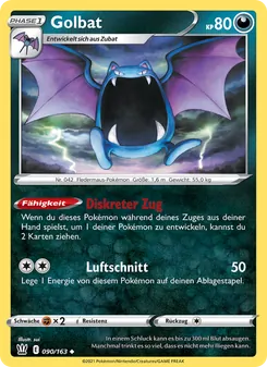 Karte Golbat aus Kampfstile, Nummer 90/163