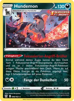 Karte Hundemon aus Kampfstile, Nummer 96/163