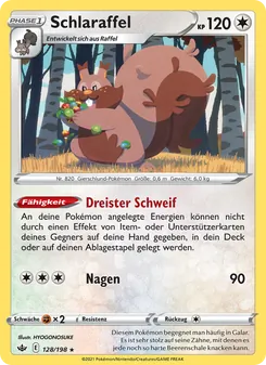 Karte Schlaraffel aus Schaurige Herrschaft, Nummer 128/198