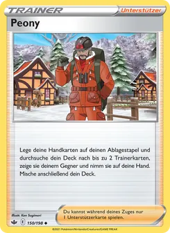 Karte Peony aus Schaurige Herrschaft, Nummer 150/198