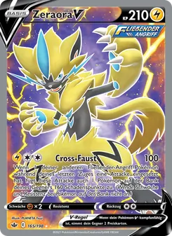 Karte Zeraora V aus Schaurige Herrschaft, Nummer 165/198