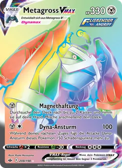 Karte Metagross VMAX aus Schaurige Herrschaft, Nummer 208/198