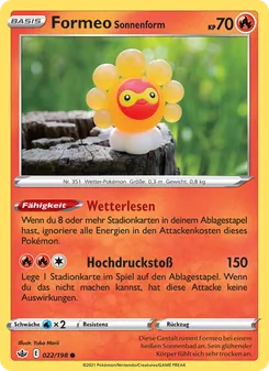Karte Formeo Sonnenform aus Schaurige Herrschaft, Nummer 22/198