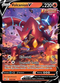 Karte Volcanion V aus Schaurige Herrschaft, Nummer 25/198