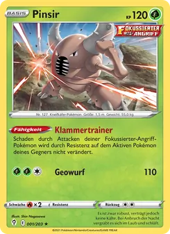 Karte Pinsir aus Drachenwandel, Nummer 1/203
