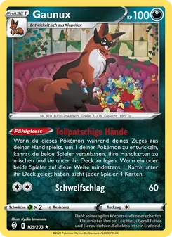 Karte Gaunux aus Drachenwandel, Nummer 105/203