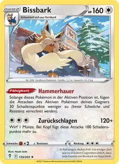 Karte Bissbark aus Drachenwandel, Nummer 135/203