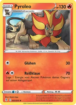 Karte Pyroleo aus Drachenwandel, Nummer 23/203