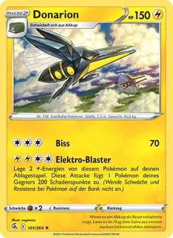 Karte Donarion aus Fusionsangriff, Nummer 101/264