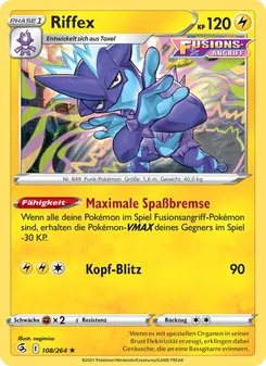 Karte Riffex aus Fusionsangriff, Nummer 108/264