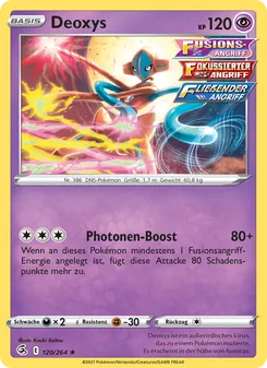 Karte Deoxys aus Fusionsangriff, Nummer 120/264