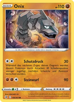 Karte Onix aus Fusionsangriff, Nummer 138/264