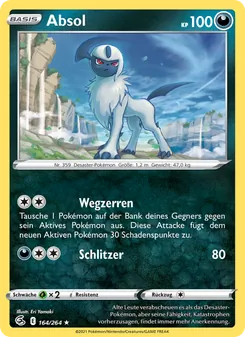 Karte Absol aus Fusionsangriff, Nummer 164/264