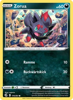 Karte Zorua aus Fusionsangriff, Nummer 170/264