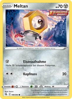 Karte Meltan aus Fusionsangriff, Nummer 188/264