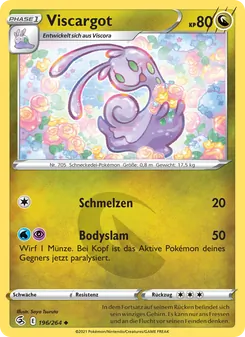Karte Viscargot aus Fusionsangriff, Nummer 196/264