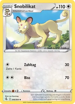 Karte Snobilikat aus Fusionsangriff, Nummer 200/264