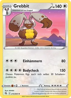 Karte Grebbit aus Fusionsangriff, Nummer 215/264