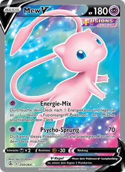 Karte Mew V aus Fusionsangriff, Nummer 250/264