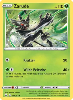 Karte Zarude aus Fusionsangriff, Nummer 27/264