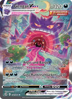 Karte Gengar VMAX aus Fusionsangriff, Nummer 271/264