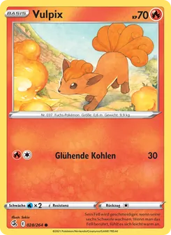Karte Vulpix aus Fusionsangriff, Nummer 28/264