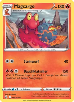 Karte Magcargo aus Fusionsangriff, Nummer 35/264
